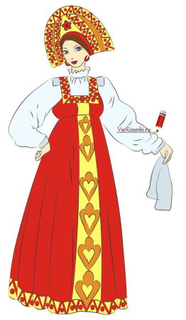 Рисование русского народного костюма