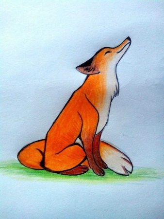 Лиса рисунок для детей