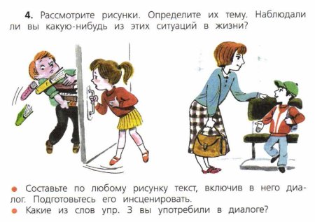 Составление по рисункам текста-диалога