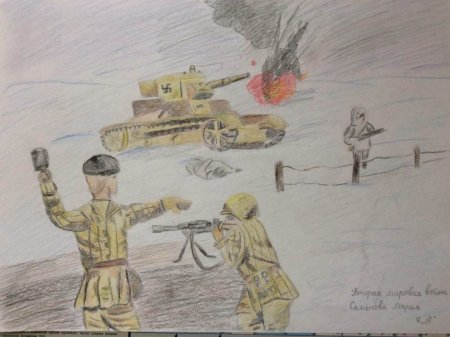 Война 1941-1945 рисунки карандашом