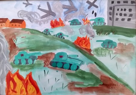 Рисунки детей в военные годы