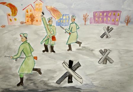 Рисунки ко Дню освобождения