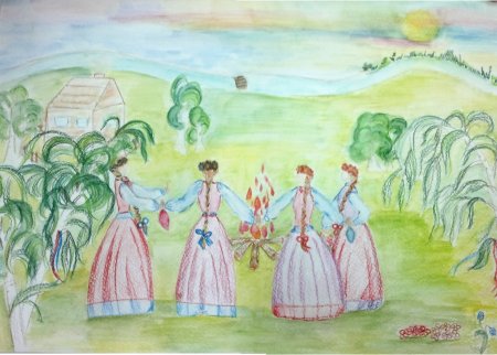 Рисунок на тему народные праздничные обряды