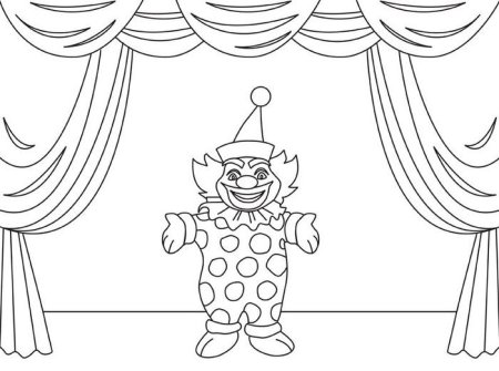 Театр раскраска для детей