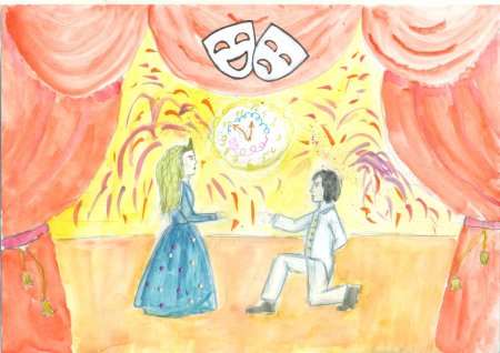 Рисование на тему театр