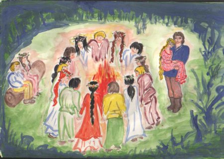 Масленица рисунок карандашом