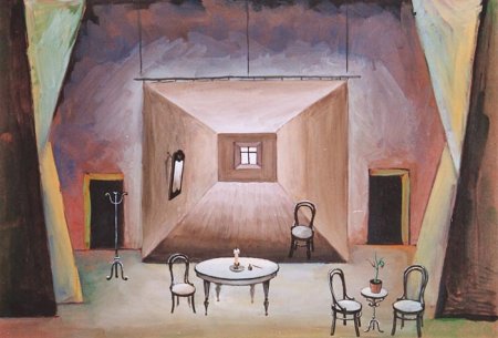 Эскиз декорации к спектаклю