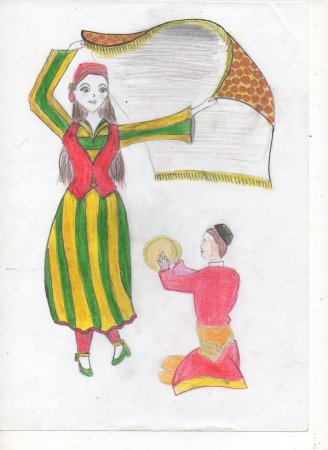 Татарский танец рисунок