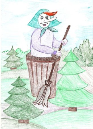 Баба Яга рисунок