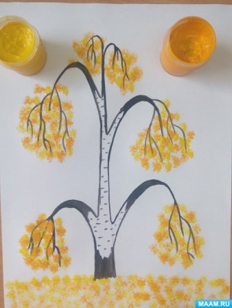 Рисование в старшей группе на тему деревья