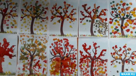 Рисование в младшей группе осень