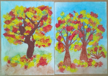 Рисование осеннее дерево подготовительная группа