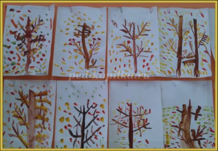 Рисование в средней группе поздняя осень