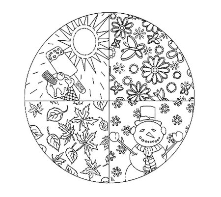 Раскраски по временам года