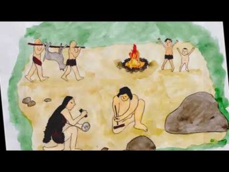 Древний человек раскраска для детей