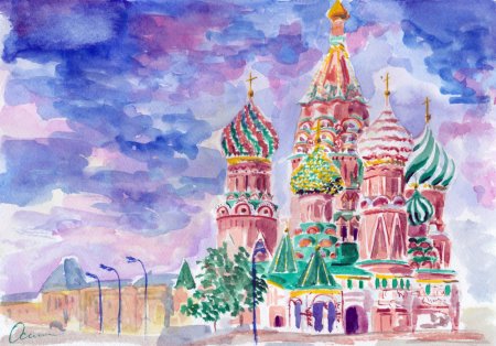 Рисование Спасская башня Кремля старшая