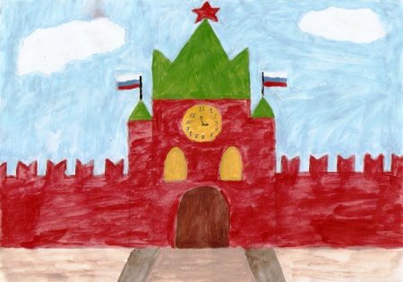 Рисование на тему Москва