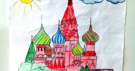 Рисование Спасская башня Кремля подготовительная группа