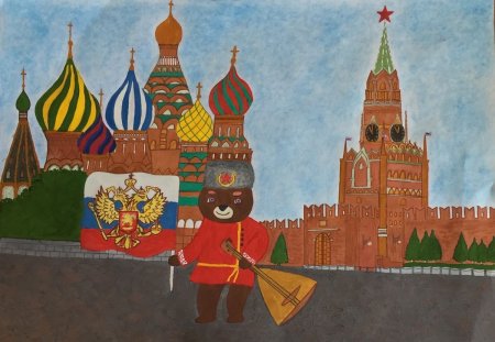 Рисование Спасская башня Кремля старшая