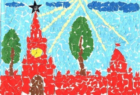 Спасская башня Кремля рисование