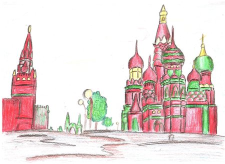 Собор Василия Блаженного контур