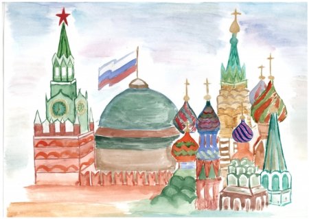 Кремль рисунок для детей