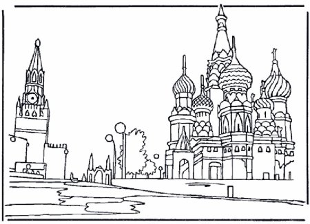 Спасская башня Кремля рисование старшая группа