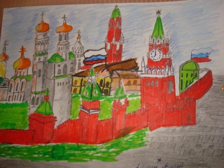 Аппликация Спасская башня Кремля
