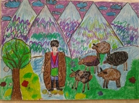 Пейзаж Дагестана рисунки