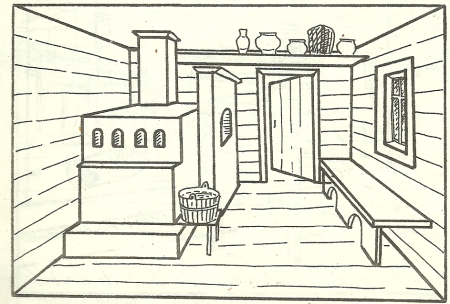 Рисунок убранство русской избы 5 класс внутри