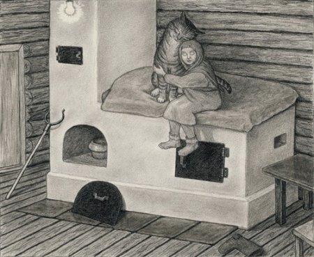 Зарисовка русской печи