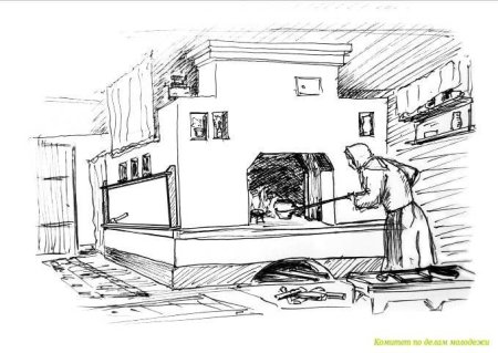 Печь рисунок