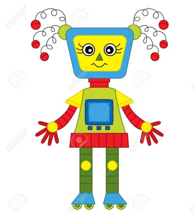 Робот девочка рисунок