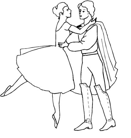 Разукрашки для детей танцы бальные