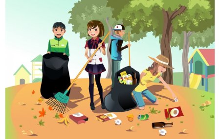 Уборка иллюстрация
