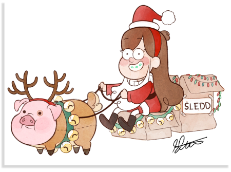 Новогодняя Мейбл из Гравити Фолз