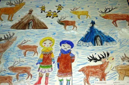 Рисунок на тему моя Югра