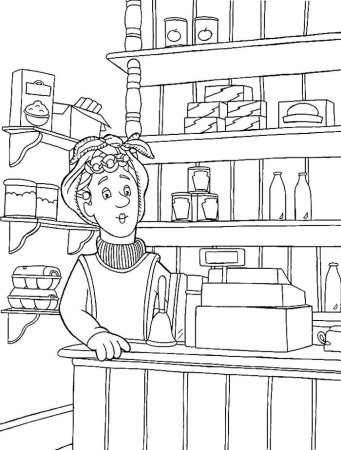 Раскраска профессии продавец