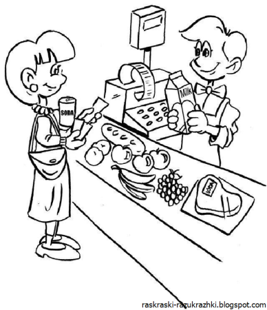 Иллюстрации кассир в магазине