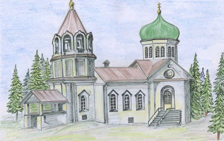 Храм рисунок