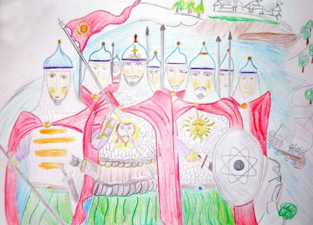 Александр Невский рисунок