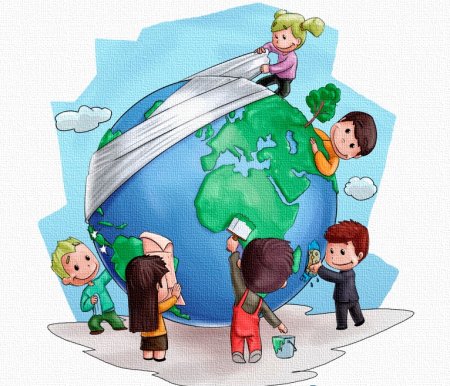 Волонтеры иллюстрация