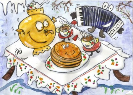 Масленица рисунок