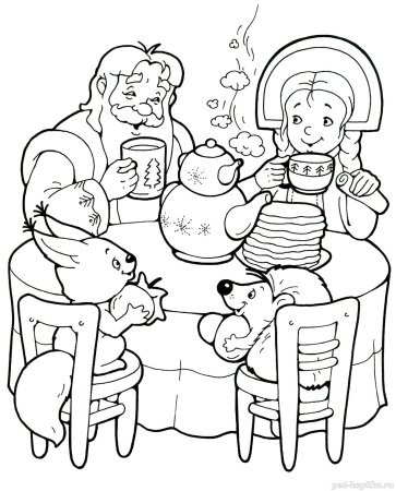 Раскраска чаепитие