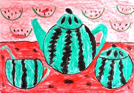 Рисование чаепитие в подготовительной группе