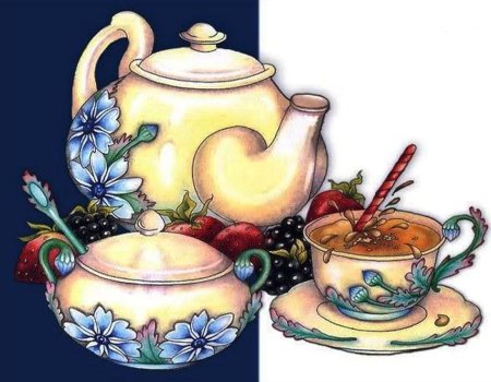 Картины с изображением посуды