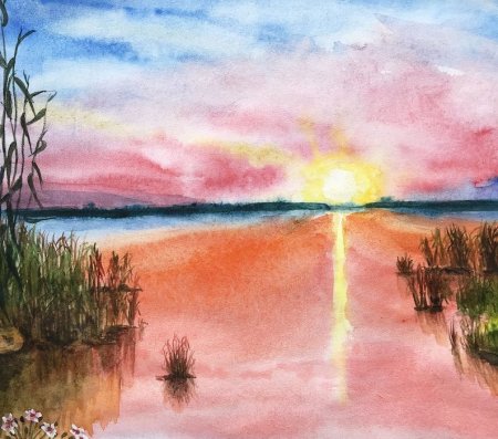 Рисование восхода солнца