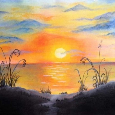 Закат рисунок