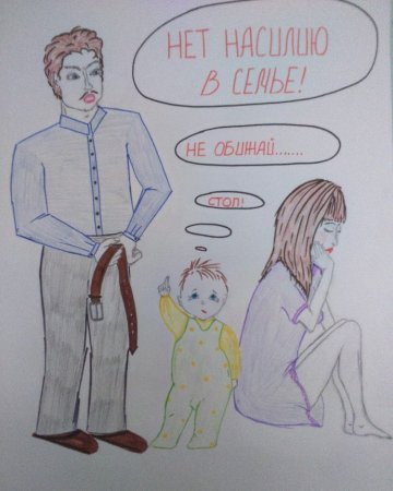 Рисунки на тему насилие в семье