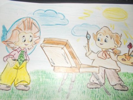 Незнайка детские рисунки